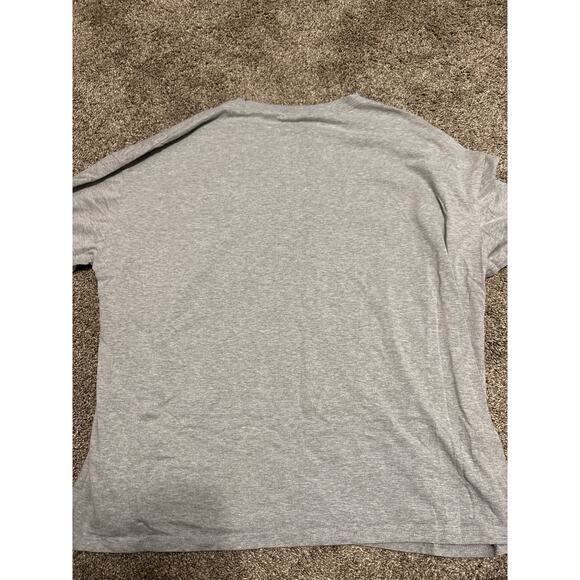 ROMWE Gray Pink Drip Smiley Face Oversized Tee Women's Size Small - Picture 3 of 3